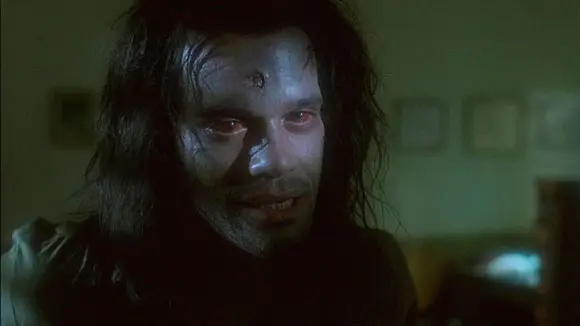 A werewolf mid-transformation in Joe Dante's The Howling.