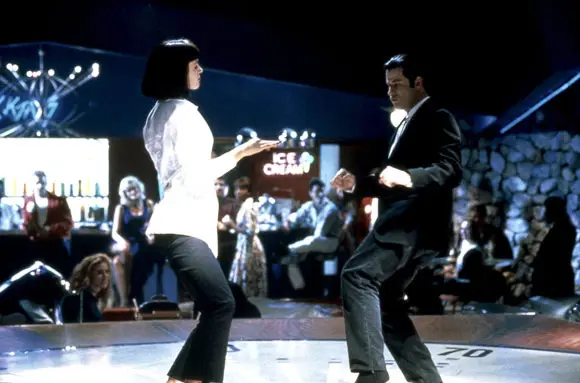 Uma Thurman and John Travolta dance in Pulp Fiction