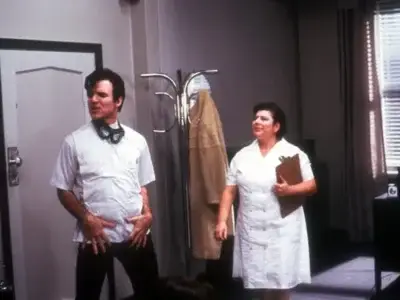 Steve Martin and Miriam Margolyes in Little Shop of Horrors