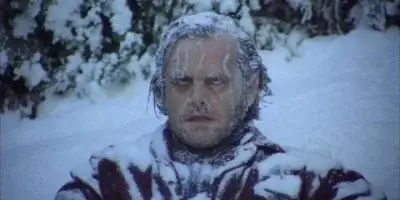 Jack Nicholson freezing cold in The Shining