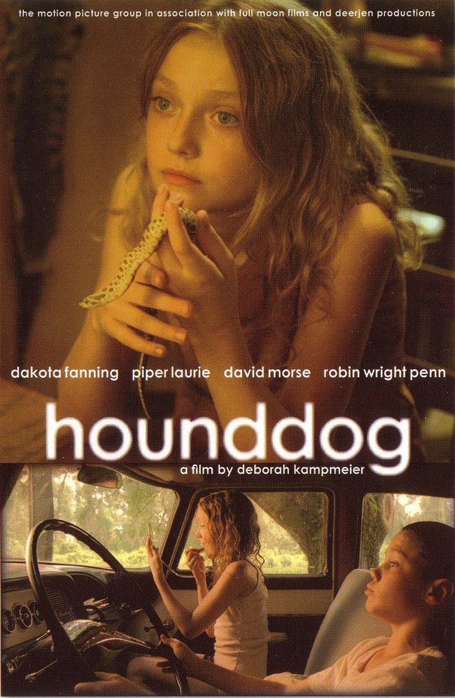 Dakota Fanning depicted on the film poster for Hounddog.