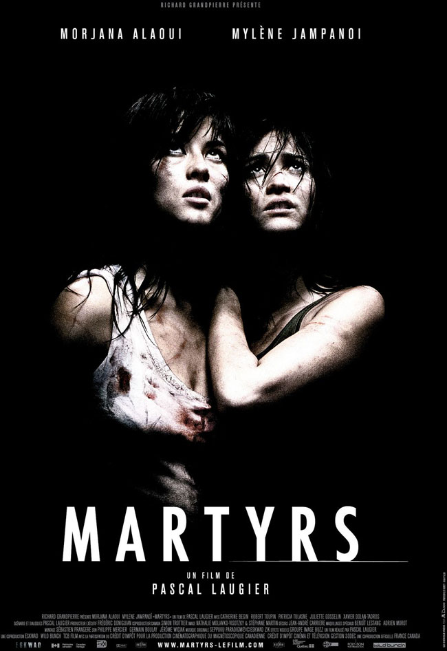 Martyrs film poster from 2008 depicting two captive young women.
