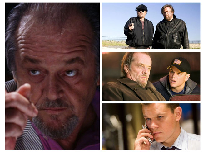 Jack Nicholson montage of images from the film The Departed.