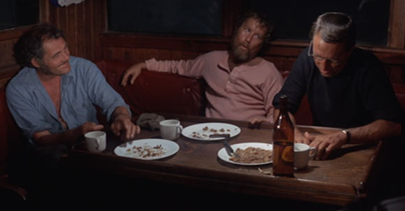 Hooper, Quint and Brody on the Orca - Jaws (1975)